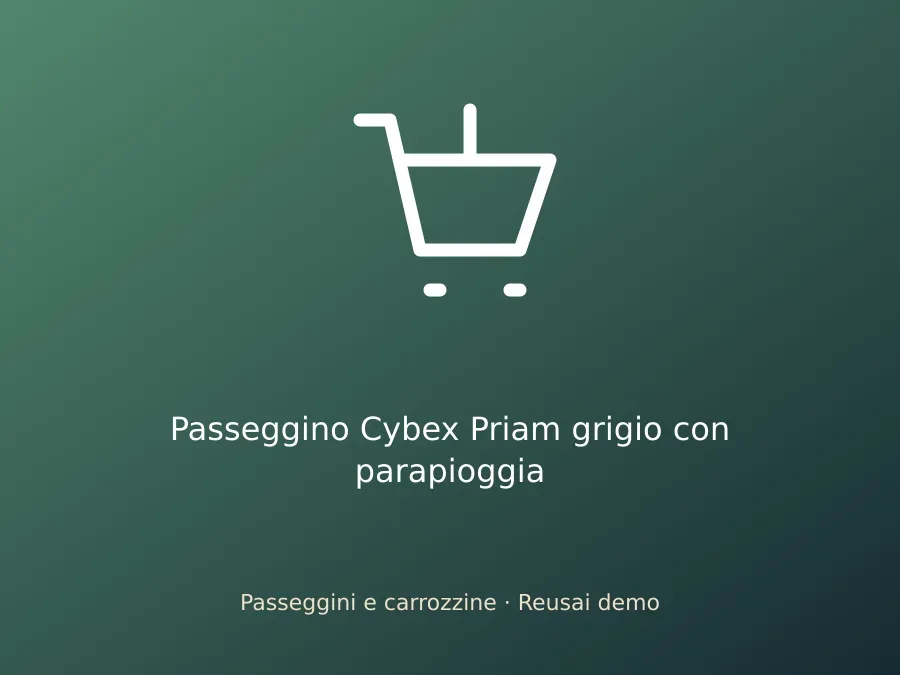Passeggino Cybex Priam grigio con parapioggia