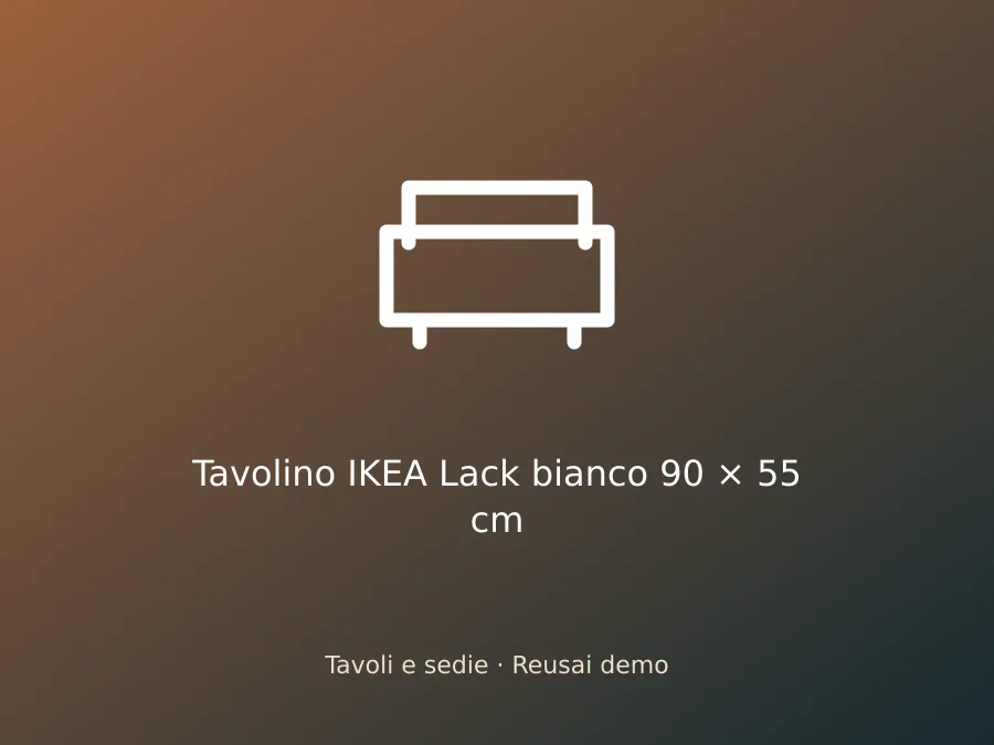 Tavolino IKEA Lack bianco 90 × 55 cm