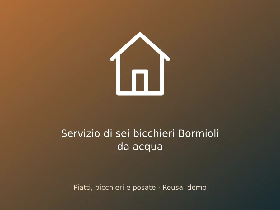 Servizio di sei bicchieri Bormioli da acqua
