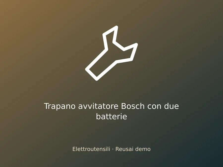 Trapano avvitatore Bosch con due batterie