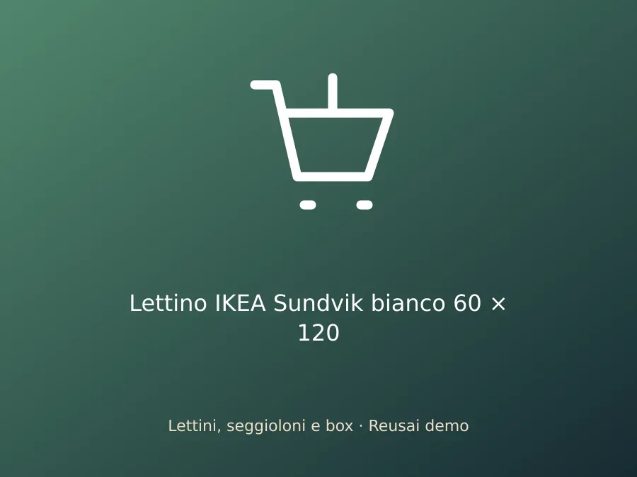 Lettino IKEA Sundvik bianco 60 × 120