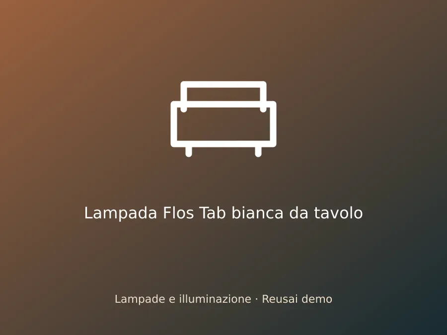 Lampada Flos Tab bianca da tavolo