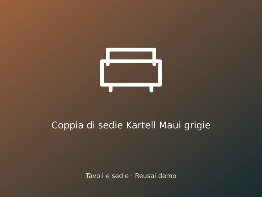 Coppia di sedie Kartell Maui grigie