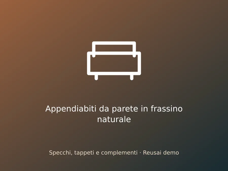 Appendiabiti da parete in frassino naturale