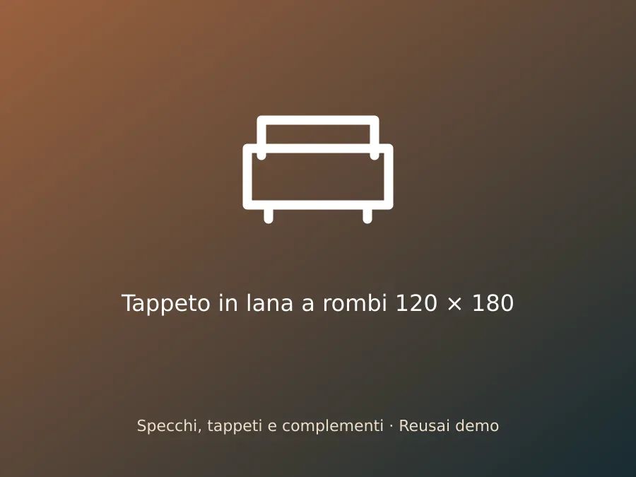 Tappeto in lana a rombi 120 × 180