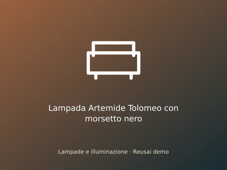 Lampada Artemide Tolomeo con morsetto nero