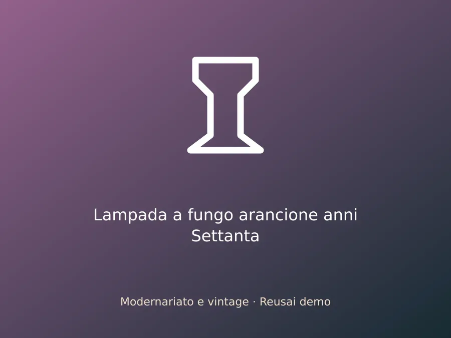 Lampada a fungo arancione anni Settanta