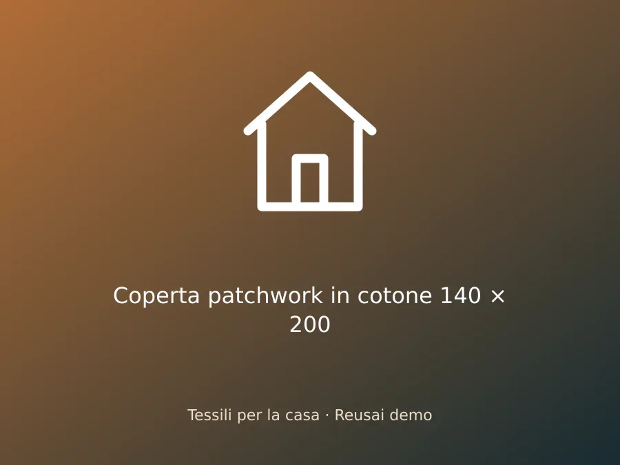 Coperta patchwork in cotone 140 × 200