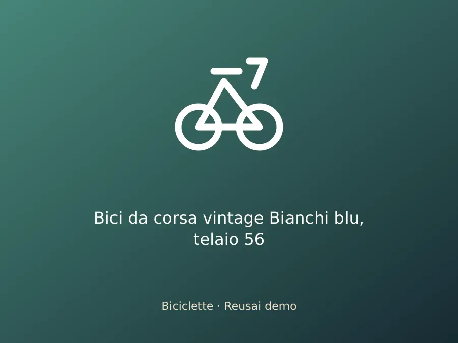 Bici da corsa vintage Bianchi blu, telaio 56