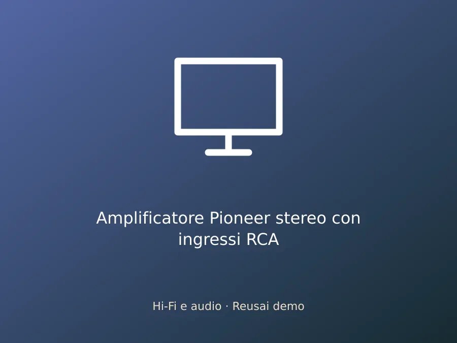 Amplificatore Pioneer stereo con ingressi RCA