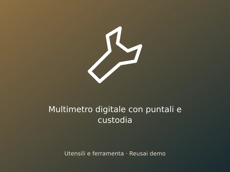 Multimetro digitale con puntali e custodia