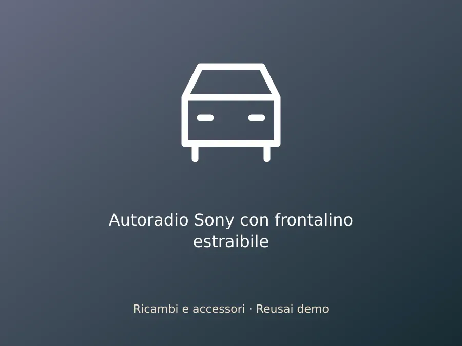 Autoradio Sony con frontalino estraibile
