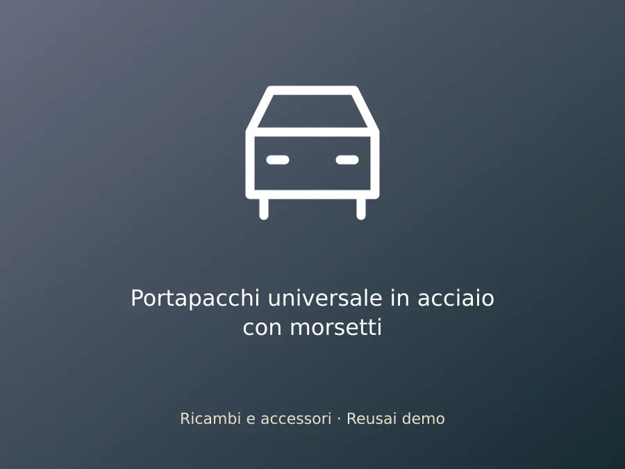 Portapacchi universale in acciaio con morsetti