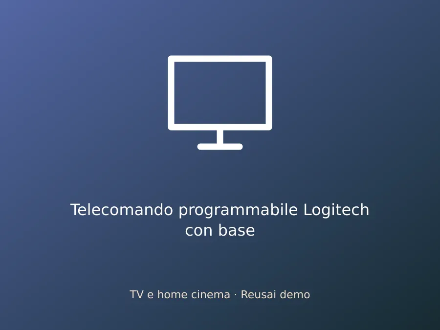 Telecomando programmabile Logitech con base