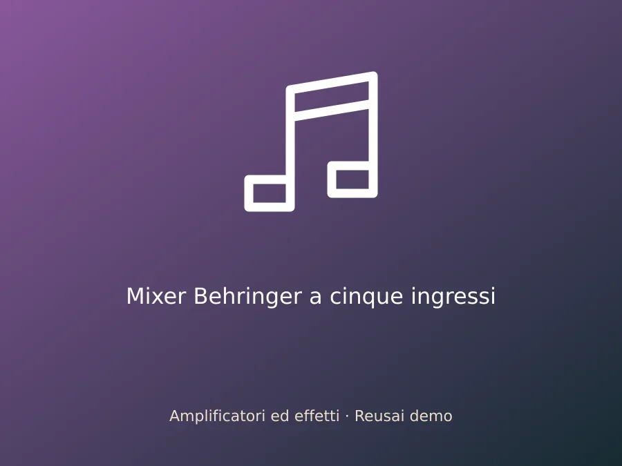 Mixer Behringer a cinque ingressi