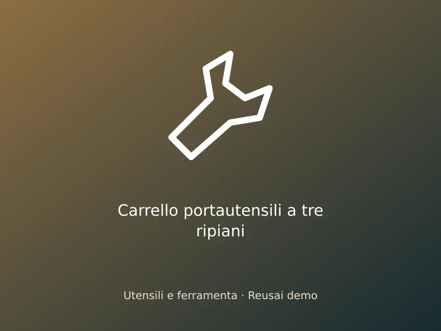 Carrello portautensili a tre ripiani