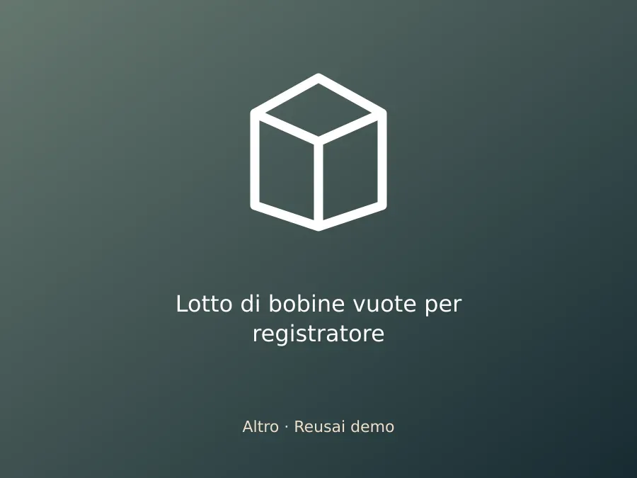 Lotto di bobine vuote per registratore