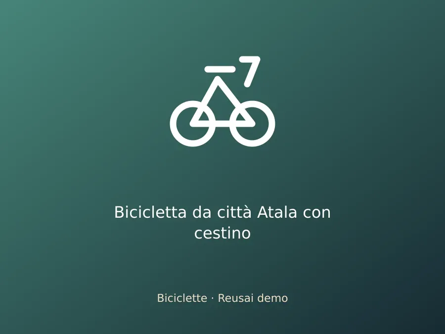 Bicicletta da città Atala con cestino