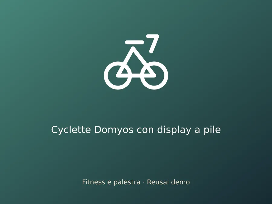 Cyclette Domyos con display a pile