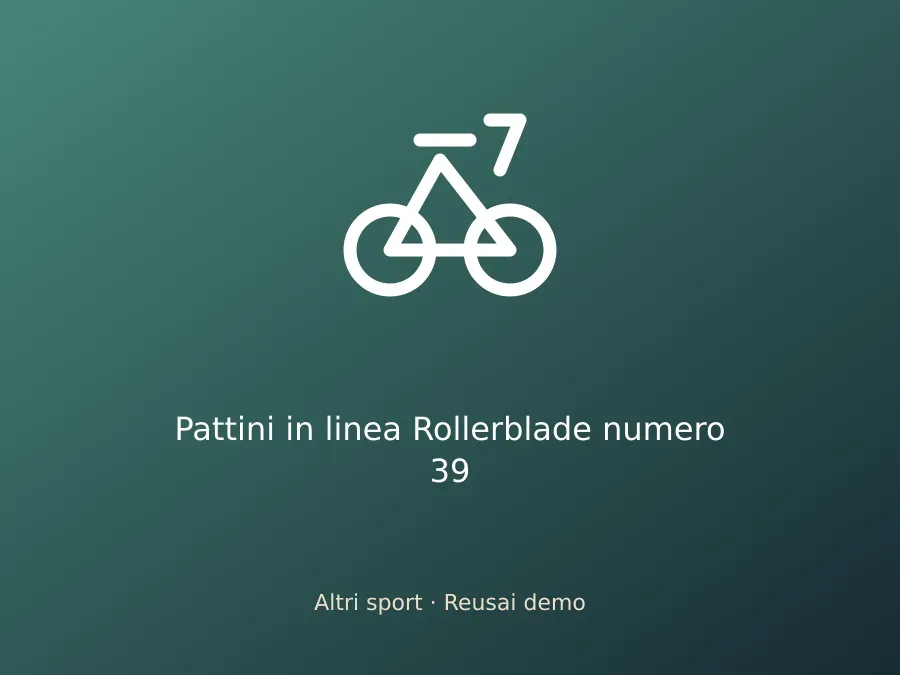Pattini in linea Rollerblade numero 39