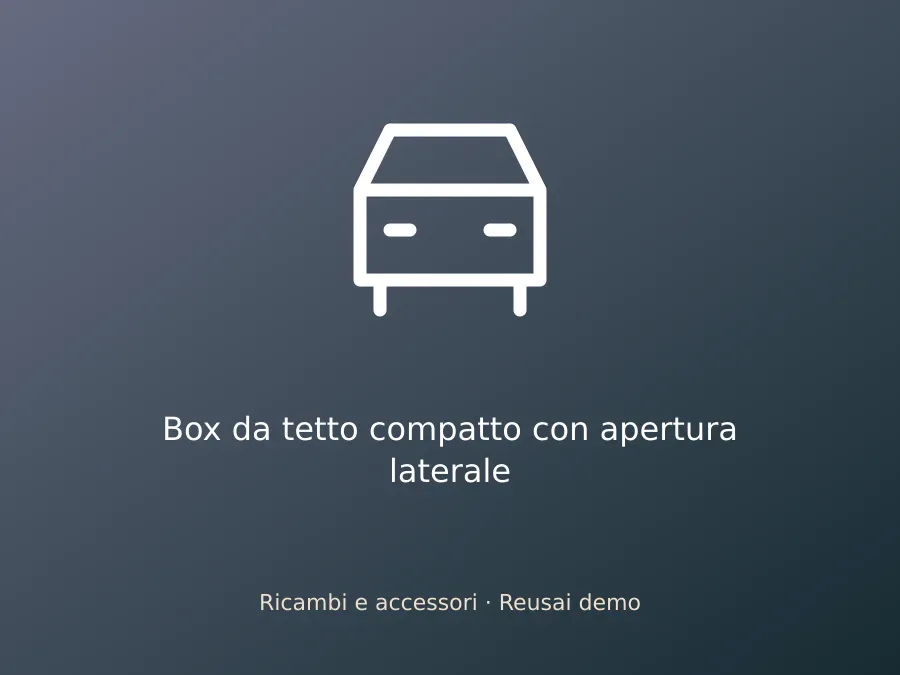Box da tetto compatto con apertura laterale