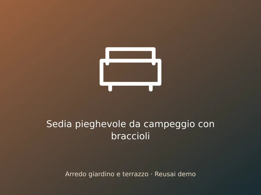 Sedia pieghevole da campeggio con braccioli