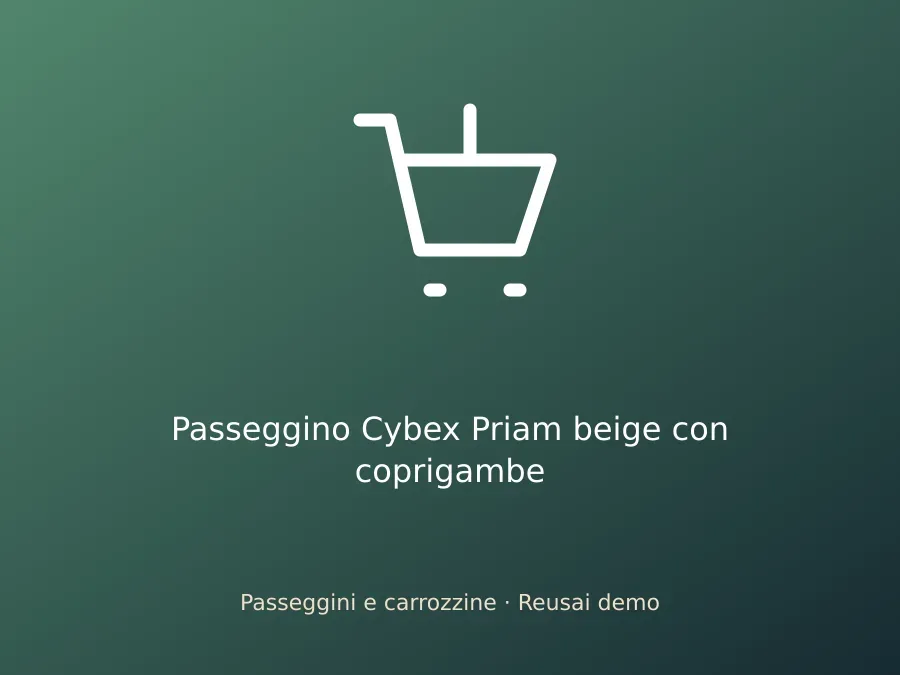 Passeggino Cybex Priam beige con coprigambe