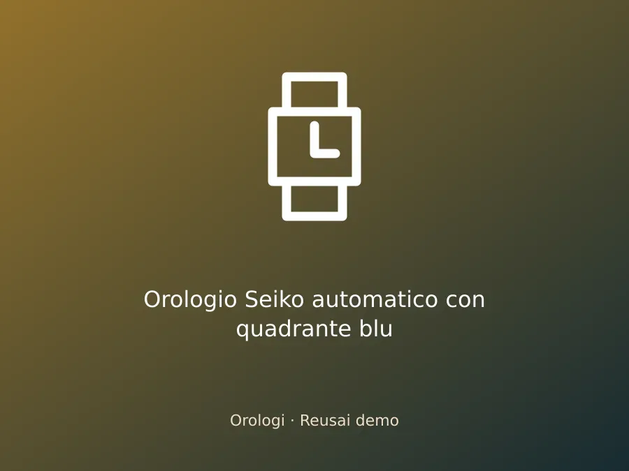 Orologio Seiko automatico con quadrante blu