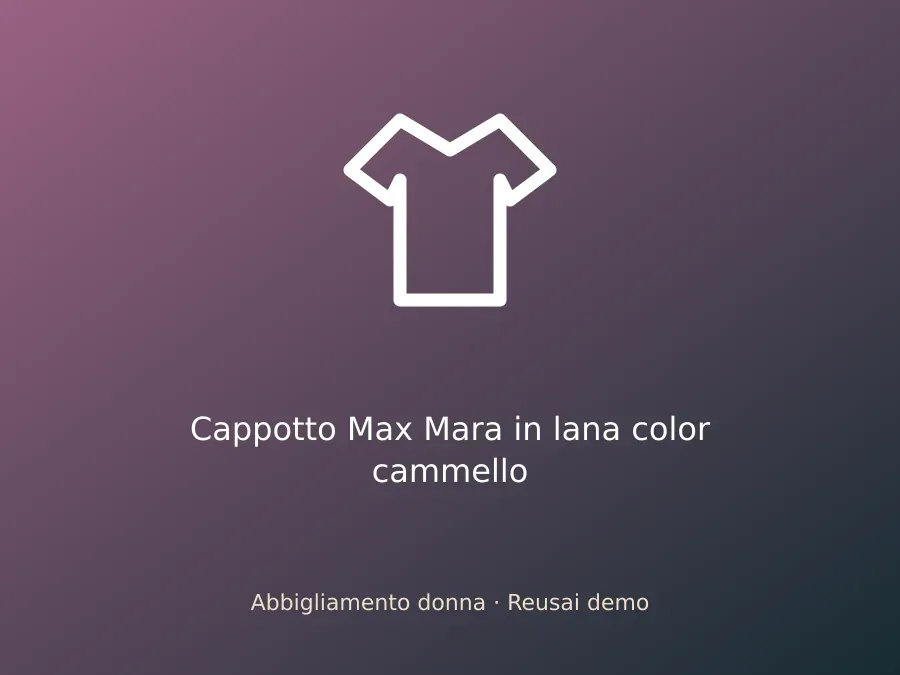 Cappotto Max Mara in lana color cammello