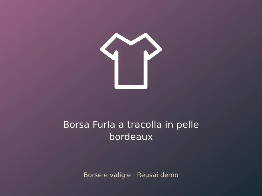 Borsa Furla a tracolla in pelle bordeaux