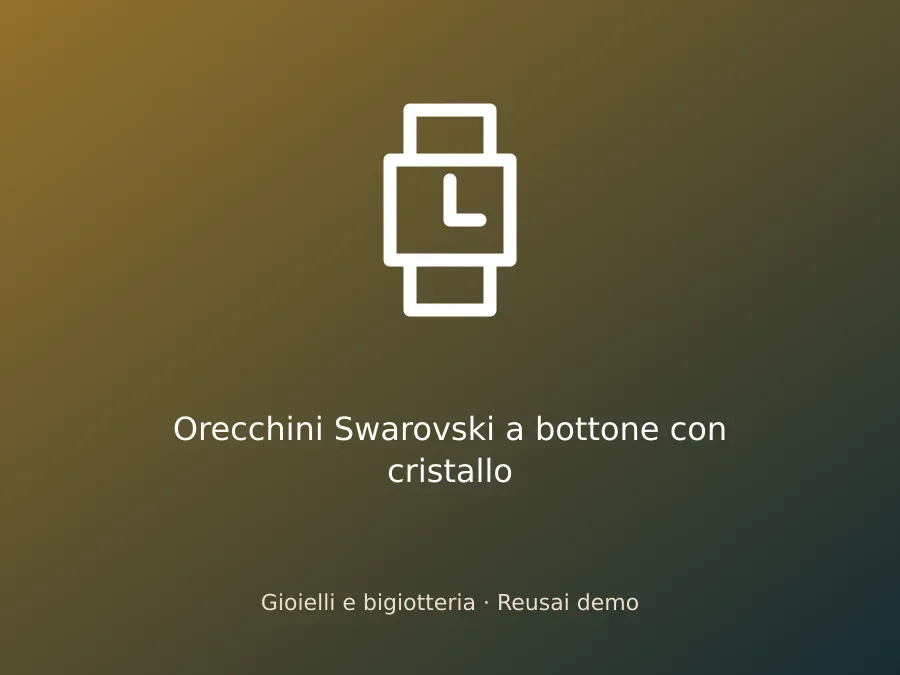 Orecchini Swarovski a bottone con cristallo