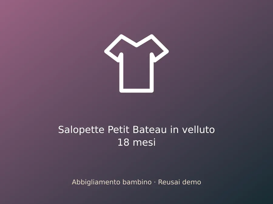 Salopette Petit Bateau in velluto 18 mesi