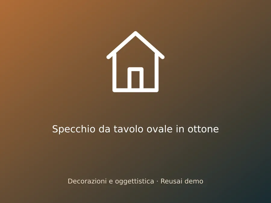 Specchio da tavolo ovale in ottone