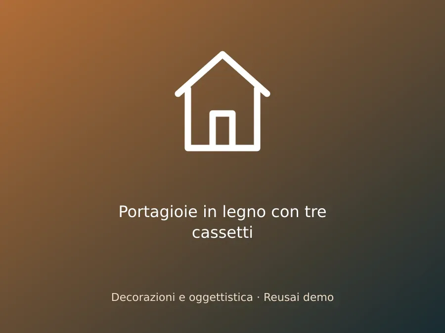 Portagioie in legno con tre cassetti