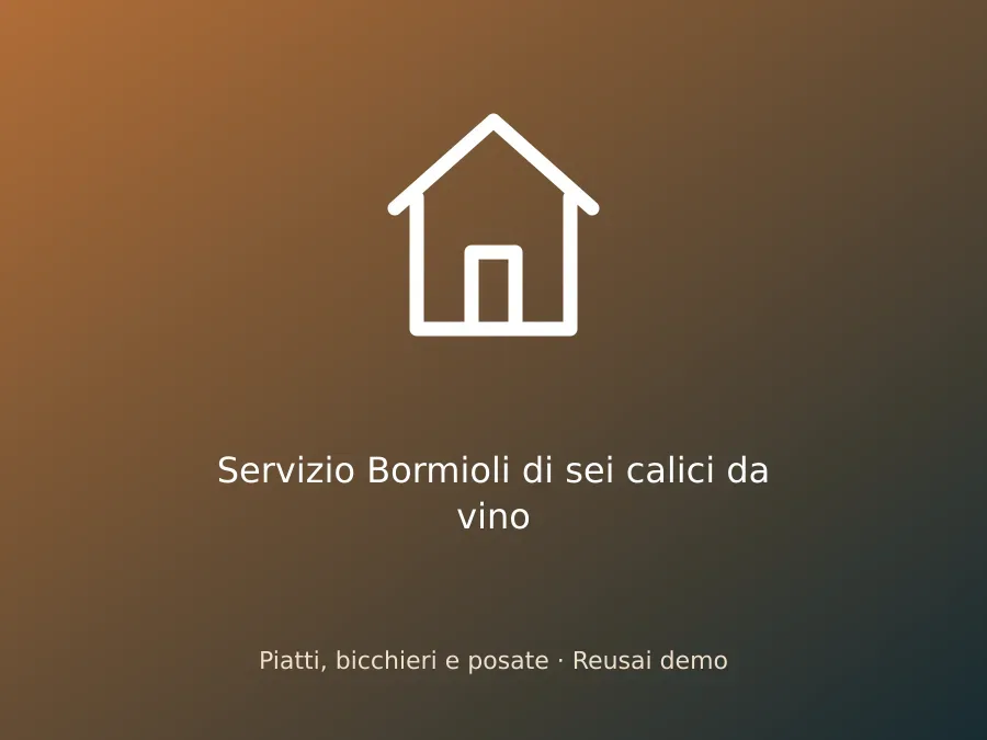 Servizio Bormioli di sei calici da vino