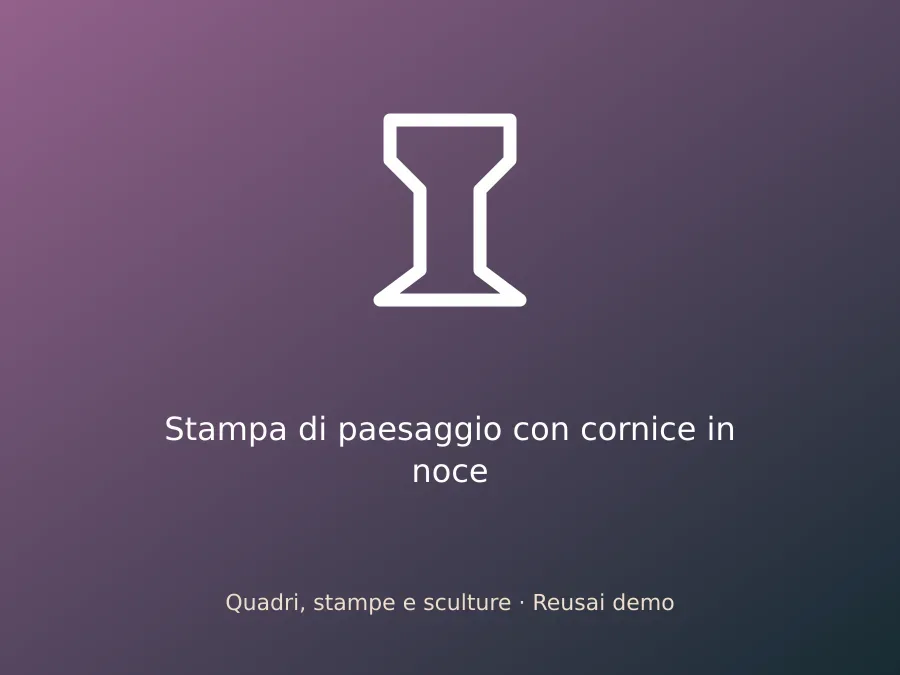 Stampa di paesaggio con cornice in noce