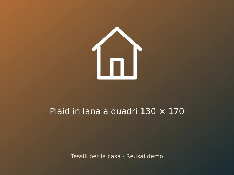 Plaid in lana a quadri 130 × 170
