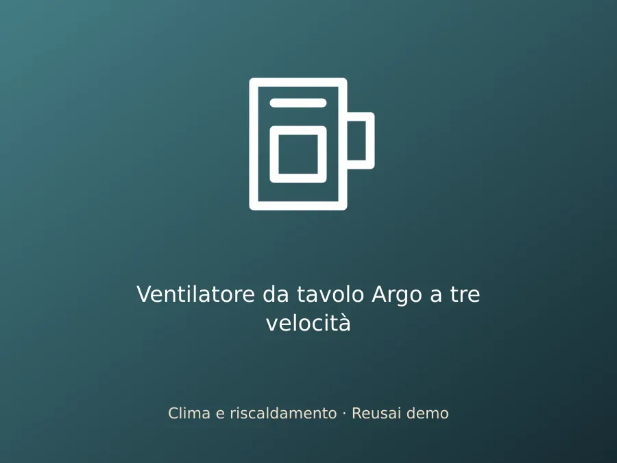 Ventilatore da tavolo Argo a tre velocità
