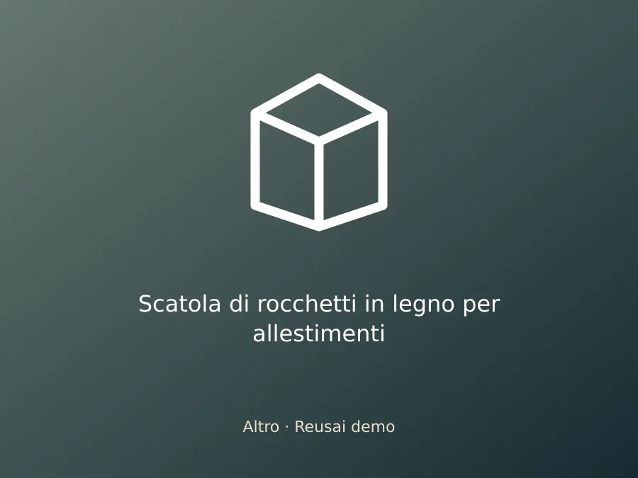 Scatola di rocchetti in legno per allestimenti