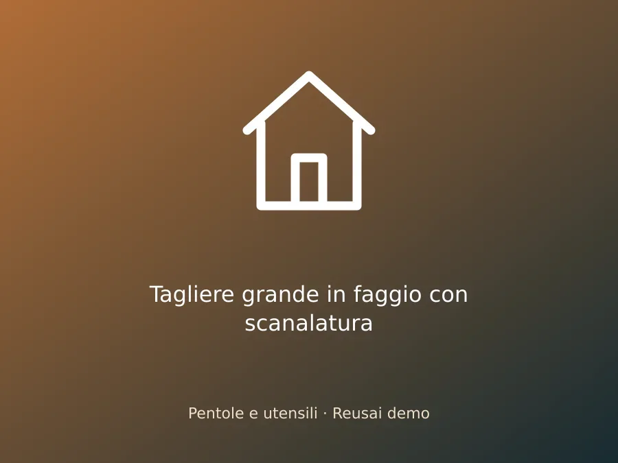 Tagliere grande in faggio con scanalatura